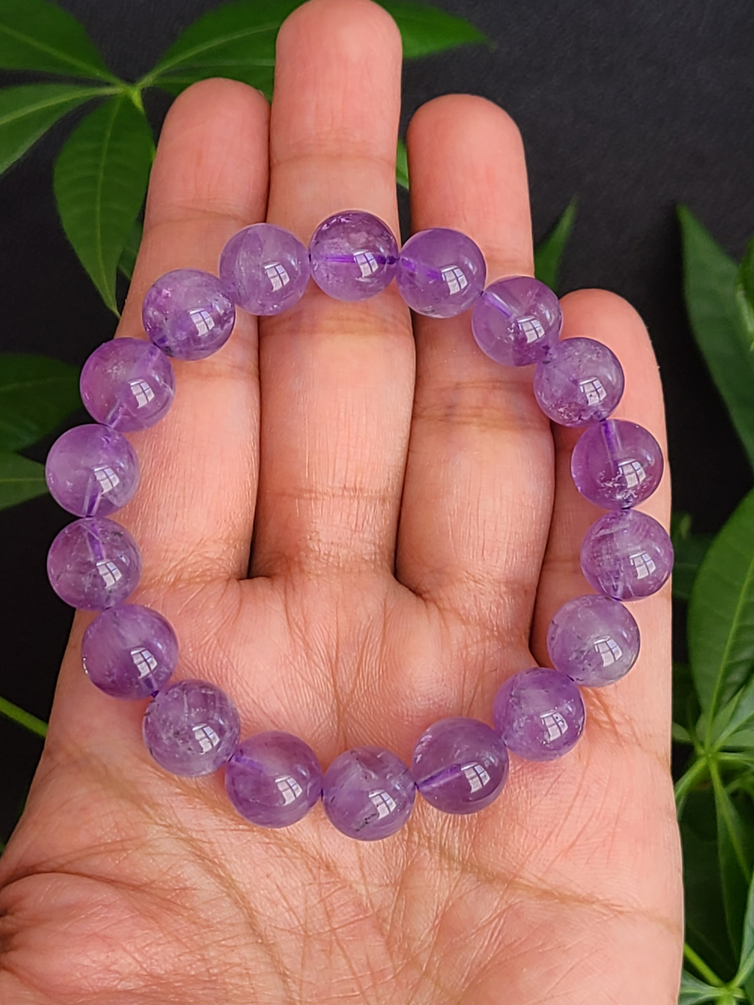 Vòng đá Thạch Anh Tím lavender, 10mm (Amethyst)