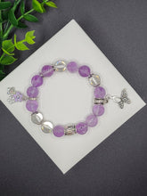 Load image into Gallery viewer, Vòng đá Thạch Anh Tím lavender phối charm, 10mm (Amethyst)
