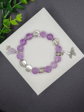 Load image into Gallery viewer, Vòng đá Thạch Anh Tím lavender phối charm, 10mm (Amethyst)
